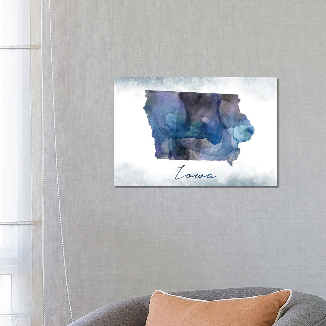 Iowa State Bluish by WallDecorAddict - Wrapped Canvas Gallery-Wrapped Canvas Giclée