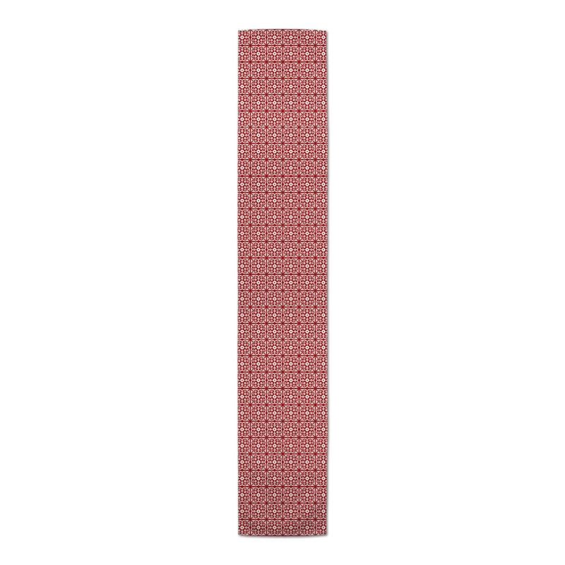 Chemin de table Calvon, 90 po x 16 po, Rouge