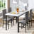 Janece 5 - Piece Dining Set with Velvet Upholstered Dining Chairs-1723959340-1692323360