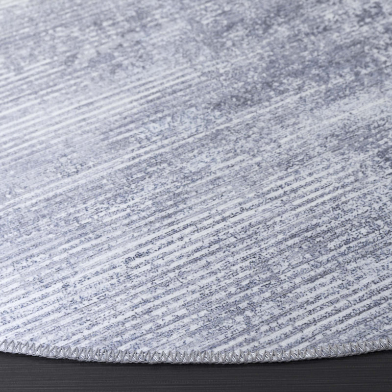 Joal Performance Machine Washable Abstract Rug, Round 6'