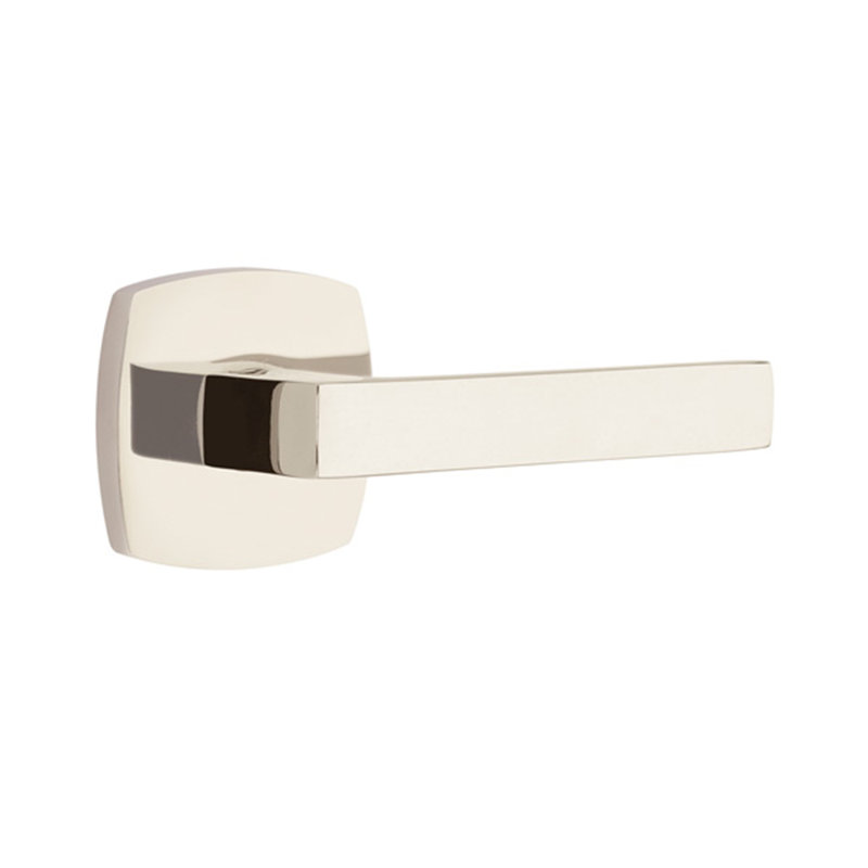 Poignée de porte avec rosette Dumont Passage (Hall & Closet), Droite, Nickel poli