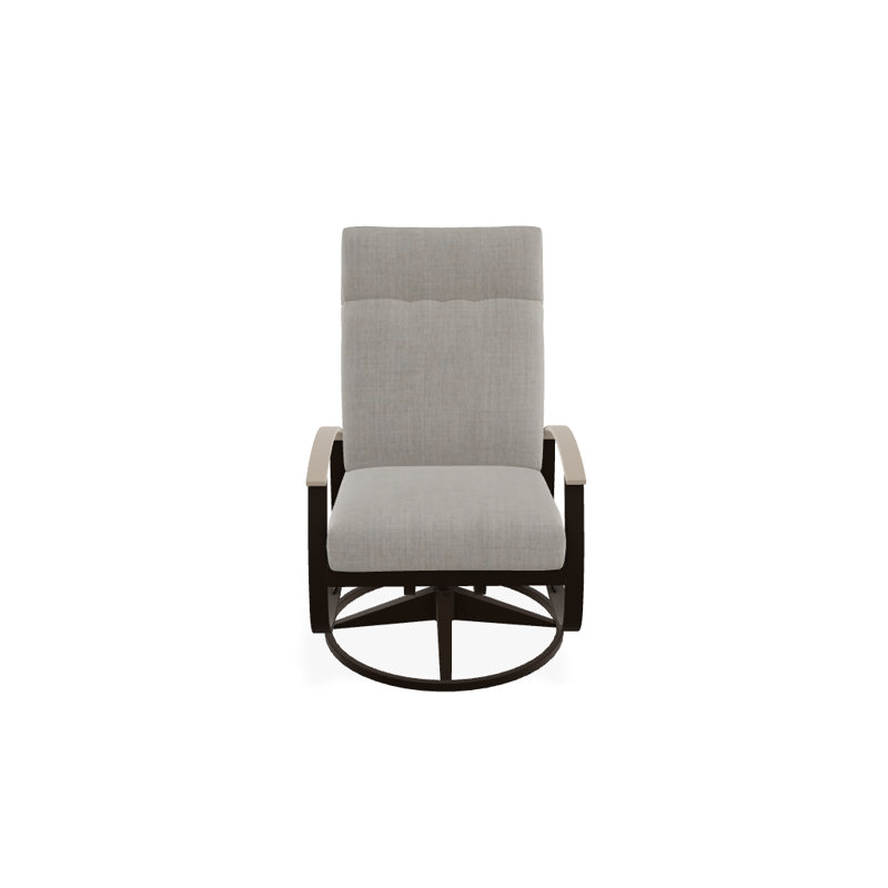 Belle Isle Outdoor Swivel Lounge Chair, Mineral Blue, Desert P60, Textured Kona