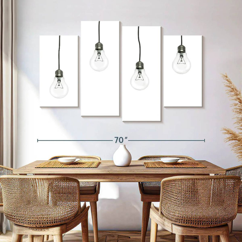 Kerner Industrial Light Bulbs, 27" H x 43" W