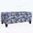 Storage Bench with Floral Patterned Fabric