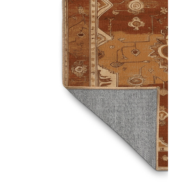 Tapis brun lavable à la machine, Tapis de couloir 2 pi x 4 pi
