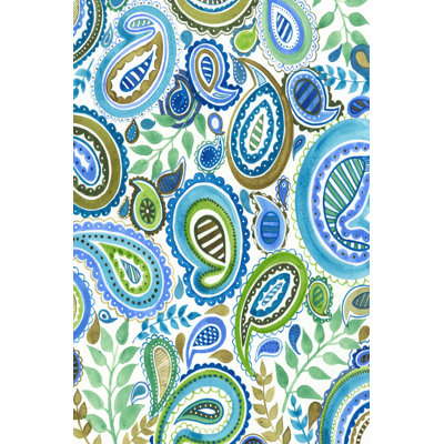 Cachemire bleu et vert I