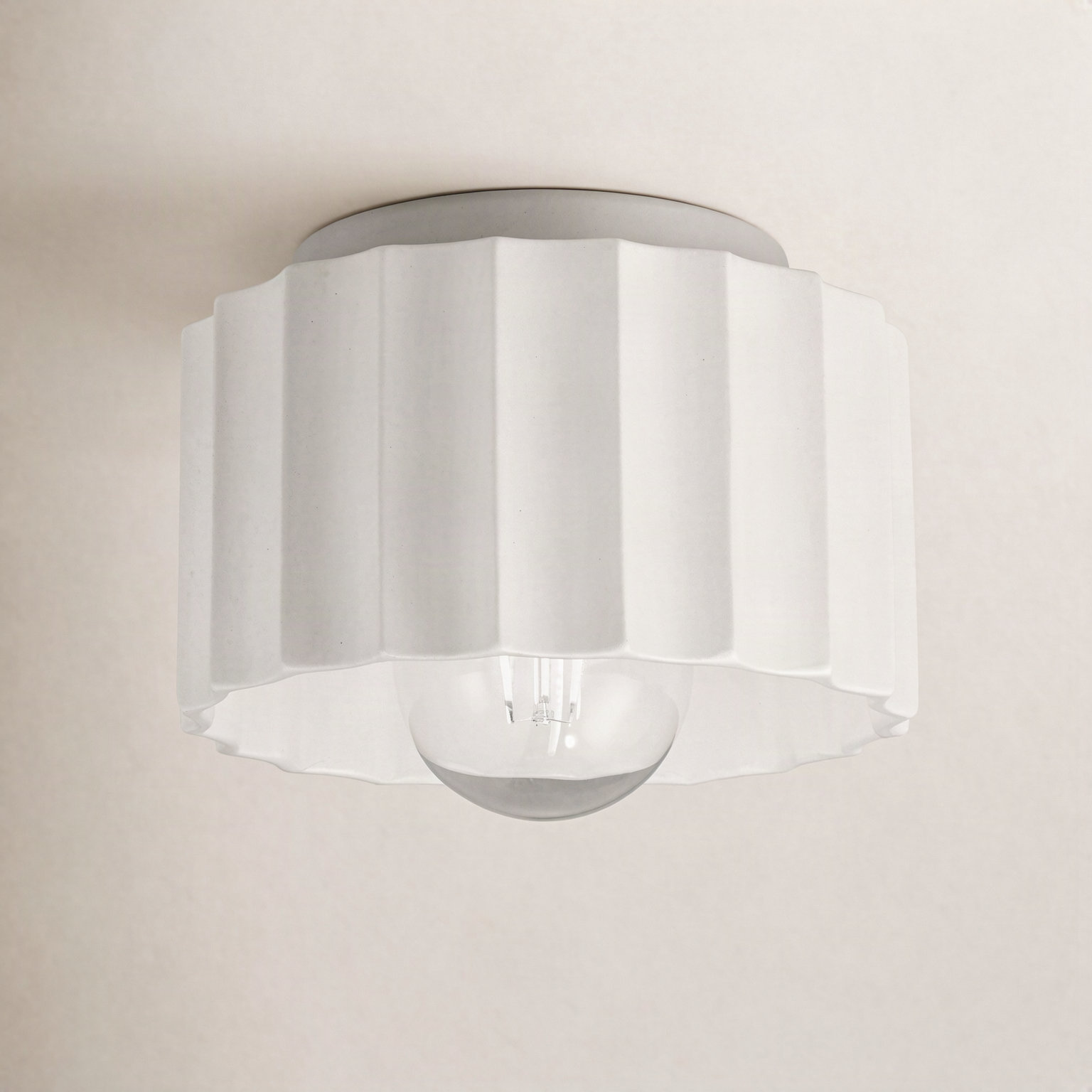 Colgate Single Light Flush Mount, Cerise, 5" H x 8" W x 8" D