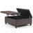 Harrison 36"W Upholstered Vegan Leather Transitional Square Lift-Top Ottoman with Hidden Storage-1296947192
