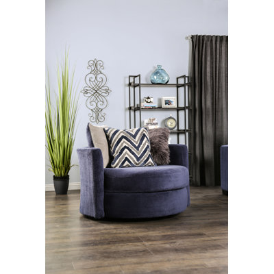 Vivalda Upholstered Swivel Barrel Chair