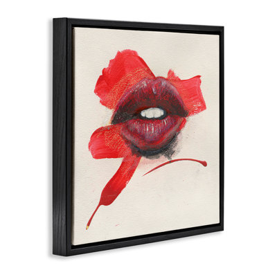  «Red Lips Paint Streak», art mural encadré par Daniel Houston