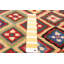 Tapis unique en laine noué à la main beige tribal 2 pi 8 po x 9 pi 11 po