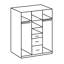Anibal 3 Door Manufactured Wood Wardrobe