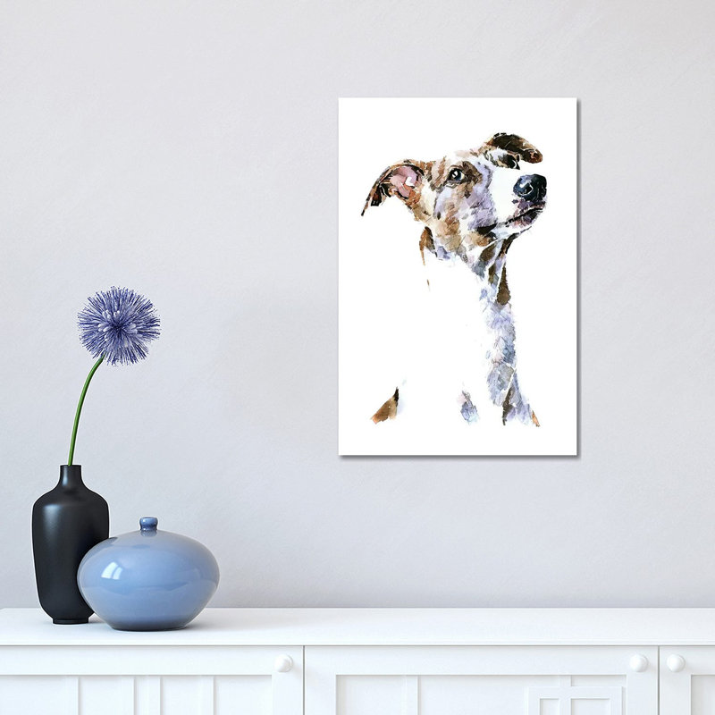 Whippet by EdsWatercolours - Wrapped Canvas Gallery-Wrapped Canvas Giclée, Wrapped Canvas, 18" H x 12" W