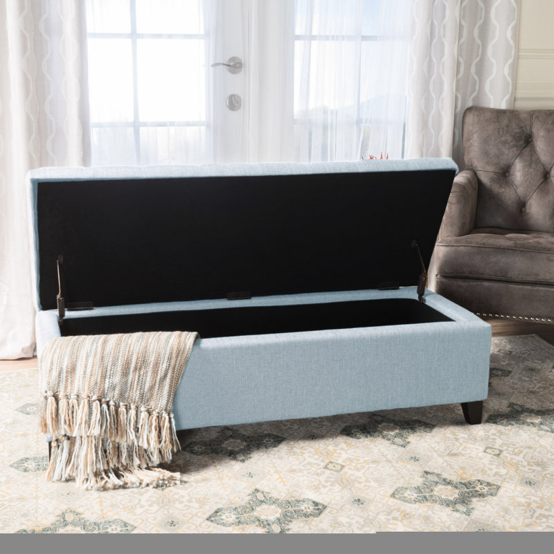 Avec grand espace de rangement - H 15,97 po x l 51,3 po x P 19,39 po avec compartiment à coussins moelleux, Naturel