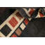Tapis décoratif en laine de conception unique noué à la main New Age Gabbeh noir/brun/orange 6 pi 7 po x 9 pi 6 po