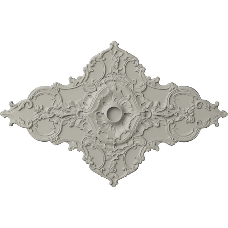 Médaillon de plafond classique Endurathane, diamètre extérieur de 41 1/8 po x P 4 po x P 2 1/8 po (convient aux auvents jusqu'à 5 1/2 po), finition tortue peinte à la main