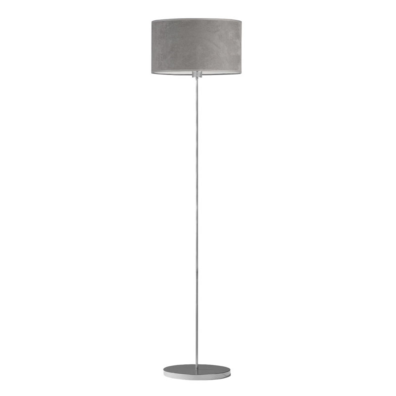 156cm Traditional Floor Lamp, Grey, Chrome
