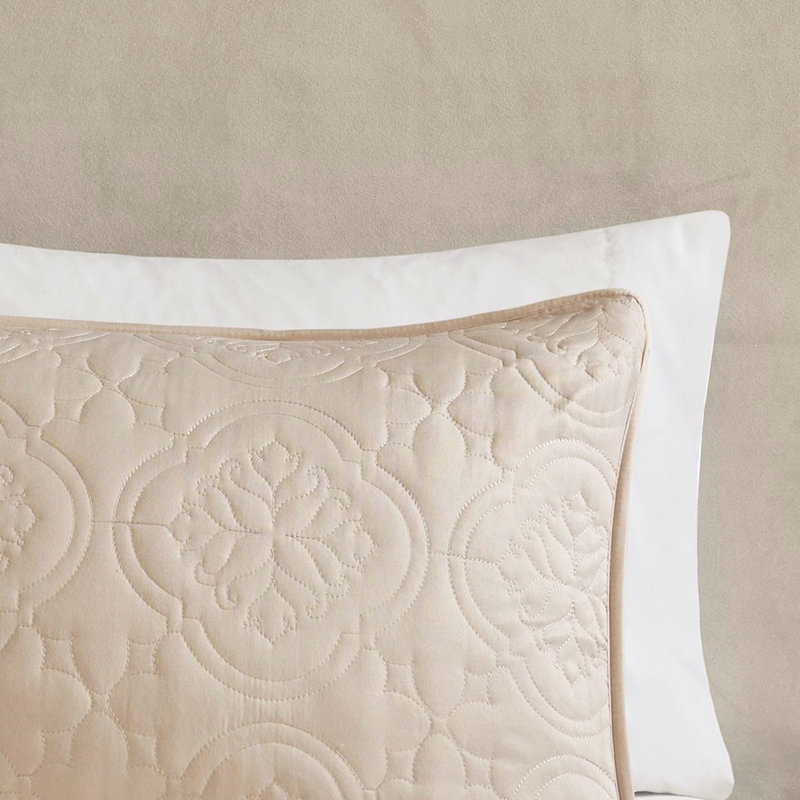 3 Piece Khaki Queen Bedspread - , Charming Detail For Stylish Pattern