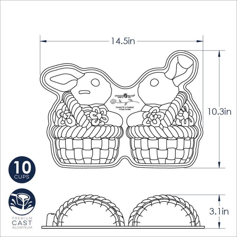 Moule à gâteau Bunny In A Basket