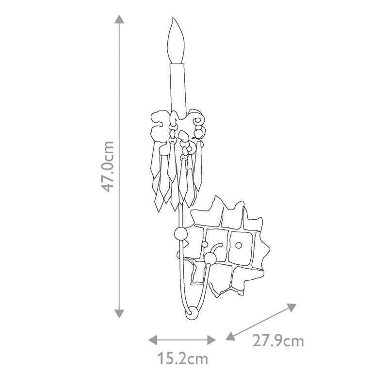 Eisenman Steel Candle Wall Light