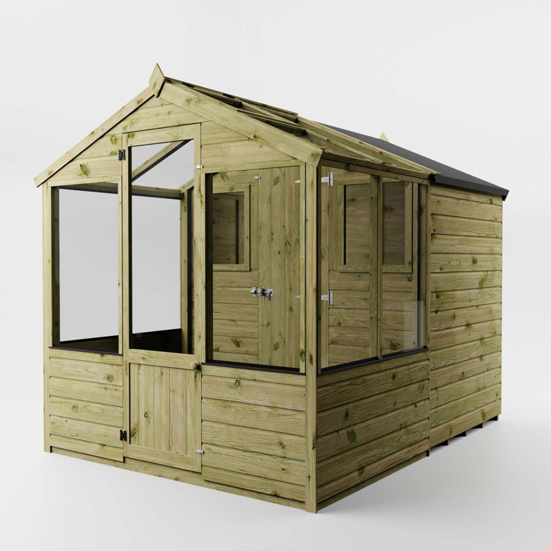 Mercia Traditional Apex Greenhouse/Shed Combi, No, 8 x 6ft