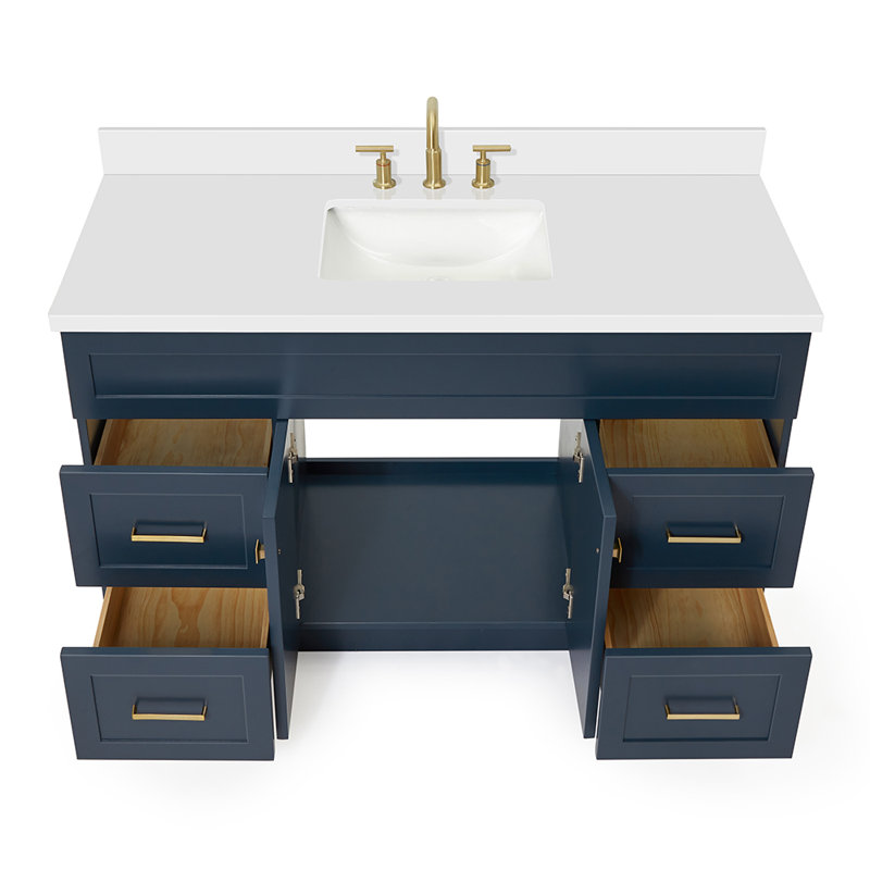 Ensemble de meuble-lavabo simple 55 po Hamlet, Bleu minuit