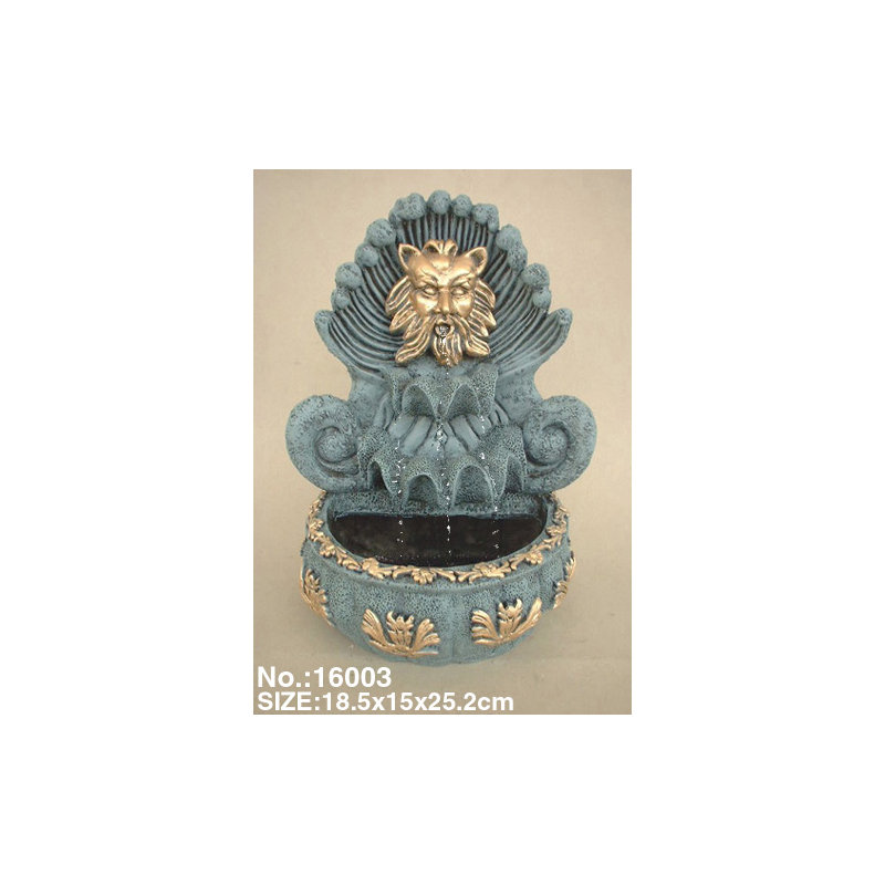 Fontaine tête de lion en résine