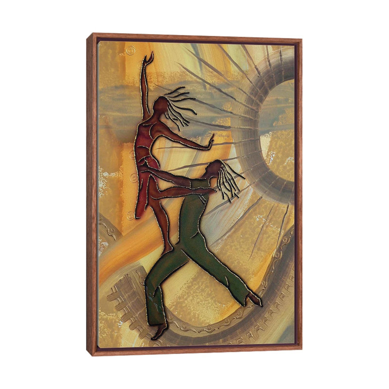 " Dancers " by Fred Odle, No Mat, 26" H x 18" W x 1.5" D, Classic Wood Framed