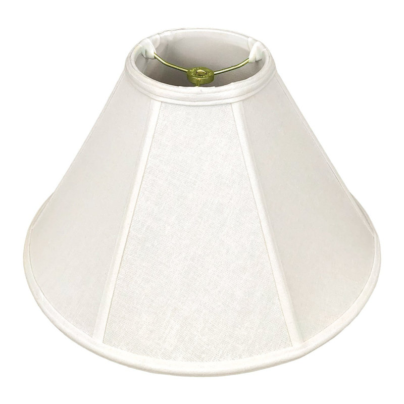 Abat-jour cloche en lin (araignée), Lin blanc, H 12,5 po x l 20 po x P 7 po