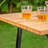 Alyne Rectangular Wood Metal Outdoor Bar Table With Umbrella Hole , 55.1'' in. W 26'' in. D