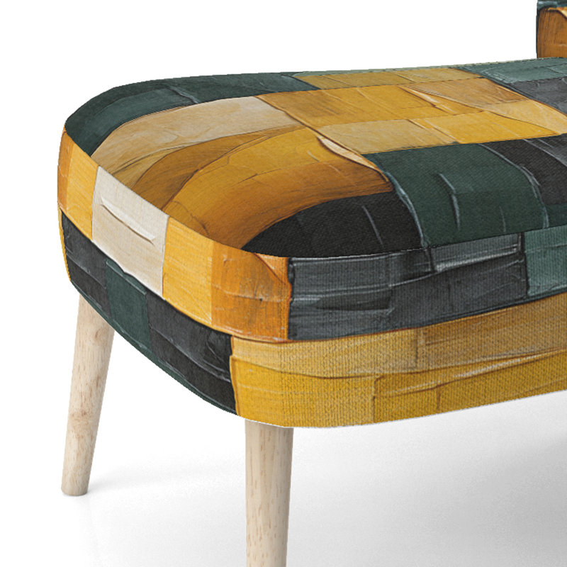Chaise d'appoint rembourrée Kumrie Cubism