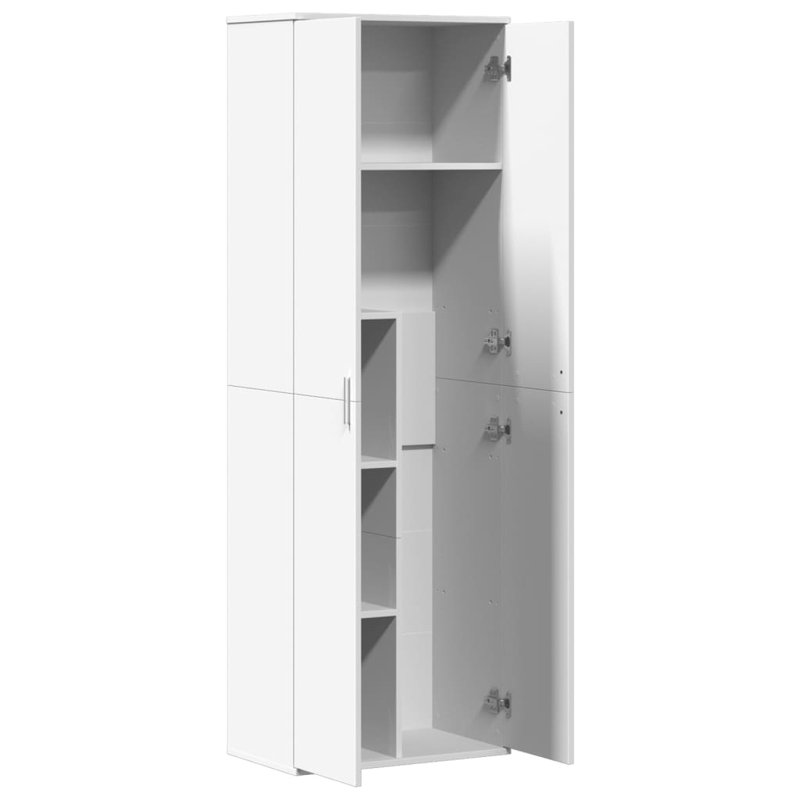 Highboard 60 X 35 X 180 Cm Engineered Wood, White