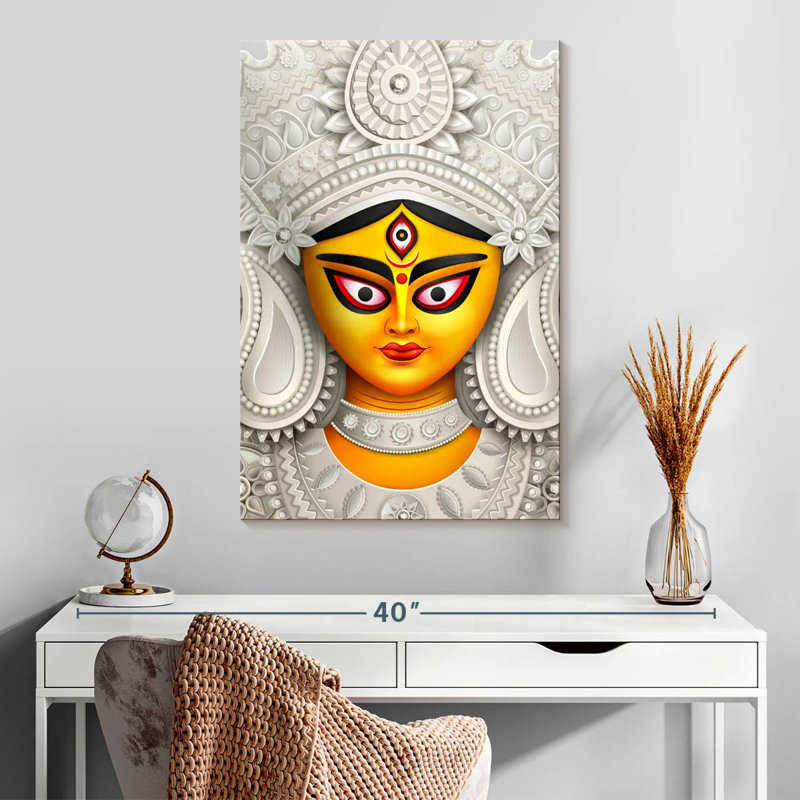 Adella, déesse indoue Durga, H 30 po x l 20 po