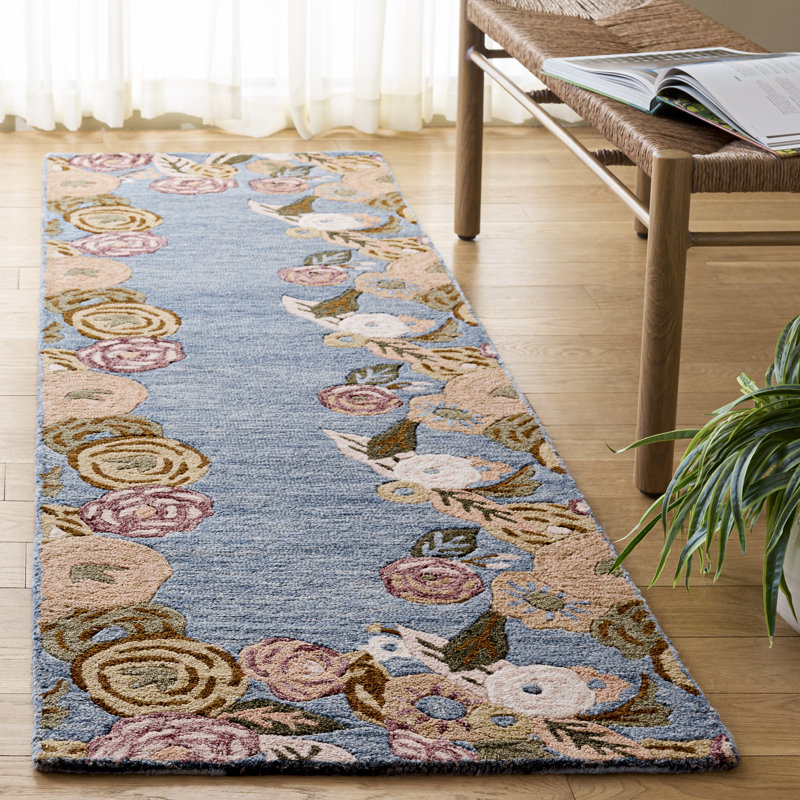 Jardin 765 Hand Tufted 80% Wool; 20% Cotton Floral Rug, Runner 2'3" x 8'