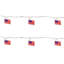 Le drapeau américain patriotique rouge et bleu à 10 points 4 lumières du 4 juillet fil blanc 7,5 pi