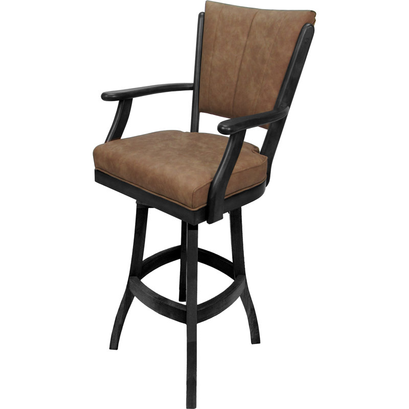 Vinyle brun pacane, Gris, Extra Tall (34" Seat Height)