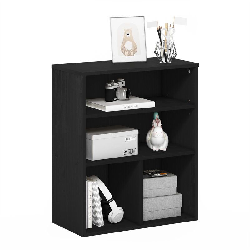 Emilianne 71.4 cm H x 59.9 cm W Standard Bookcase, Black
