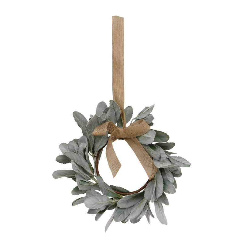Faux Lambs Ear 14'' Wreath
