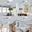 Modern Silver Curved LED 60cm Flush Mount Ceiling Light