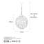 Luminaire suspendu sphère 5 lumières Mease-1485314927