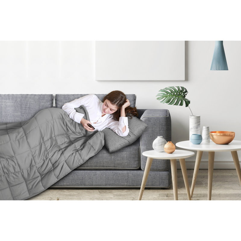 Lauren Taylor Weighted Throw Blanket, Gray