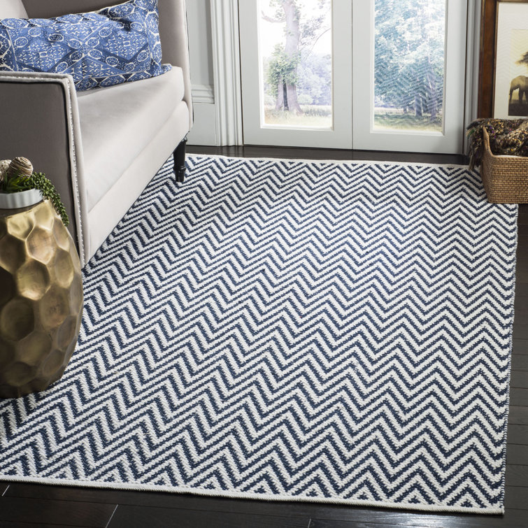 Haqeem Hand Woven Cotton Chevron Rug