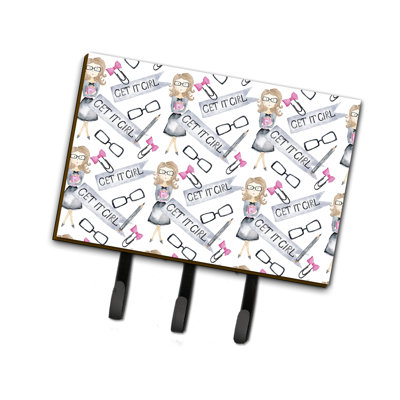 Metal Wall Organizer with Key Hooks