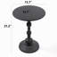 2P, table de bout vintage en métal, table d'appoint ronde pour table de chevet et table d'appoint