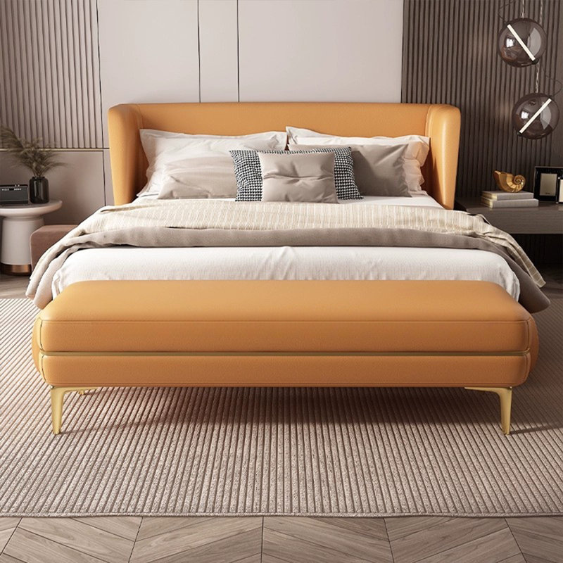 Banc rembourré orange, Orange, Orange