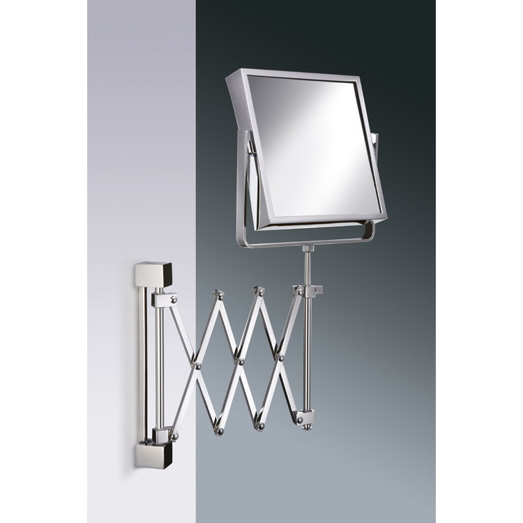 Miroir grossissant et contemporain mural, Chrome