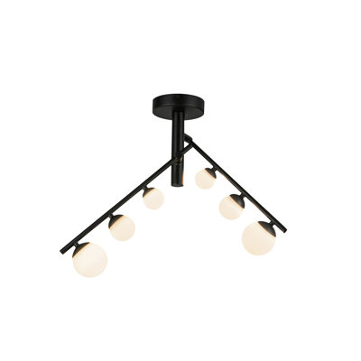Cypress 2 Arm Opal Glass LED Semi-Flush