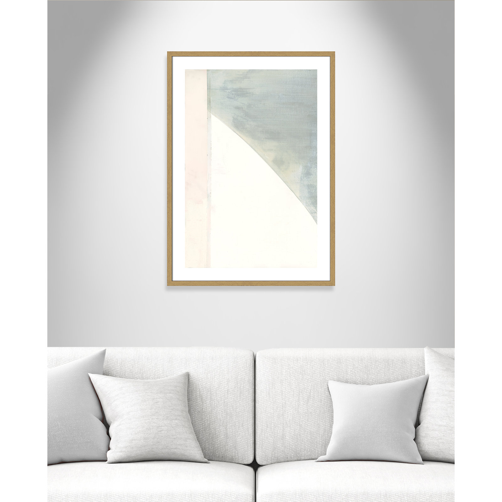 Alexandria "In Neutral I" Painting by Cartissi, 35.5" H x 25.5" W x 0.75" D, Beige Wood Framed Paper