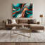 Art mural sur toile dégradé abstrait bleu 65-645733862