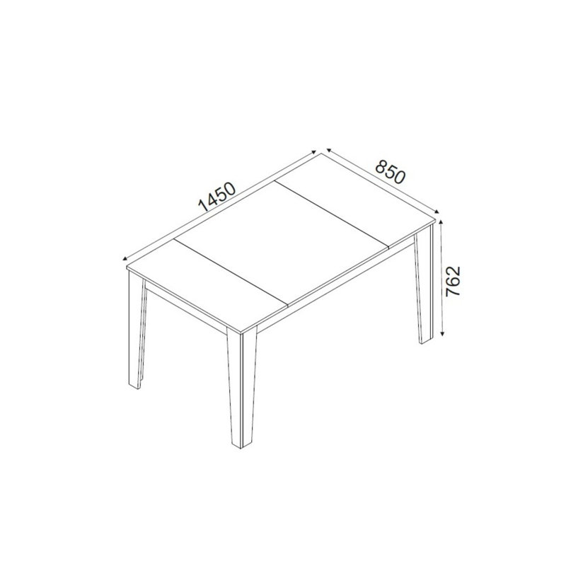Arnfinn 57" 6 Persons Dining Table, Khaki